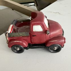 Yankee Candle Red Pickup Truck Tea Light Candle Holder In great condition Approx 5” x 3”
