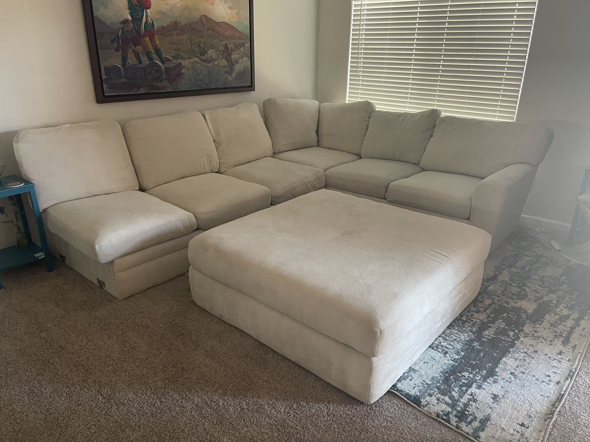 3 Piece Sectional + Cocktail Ottoman