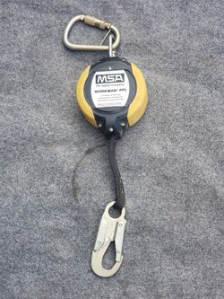 MSA 10093355 Workman Web Personal Fall Limiter, AL36C Steel Snaphook, 10' Line Length

