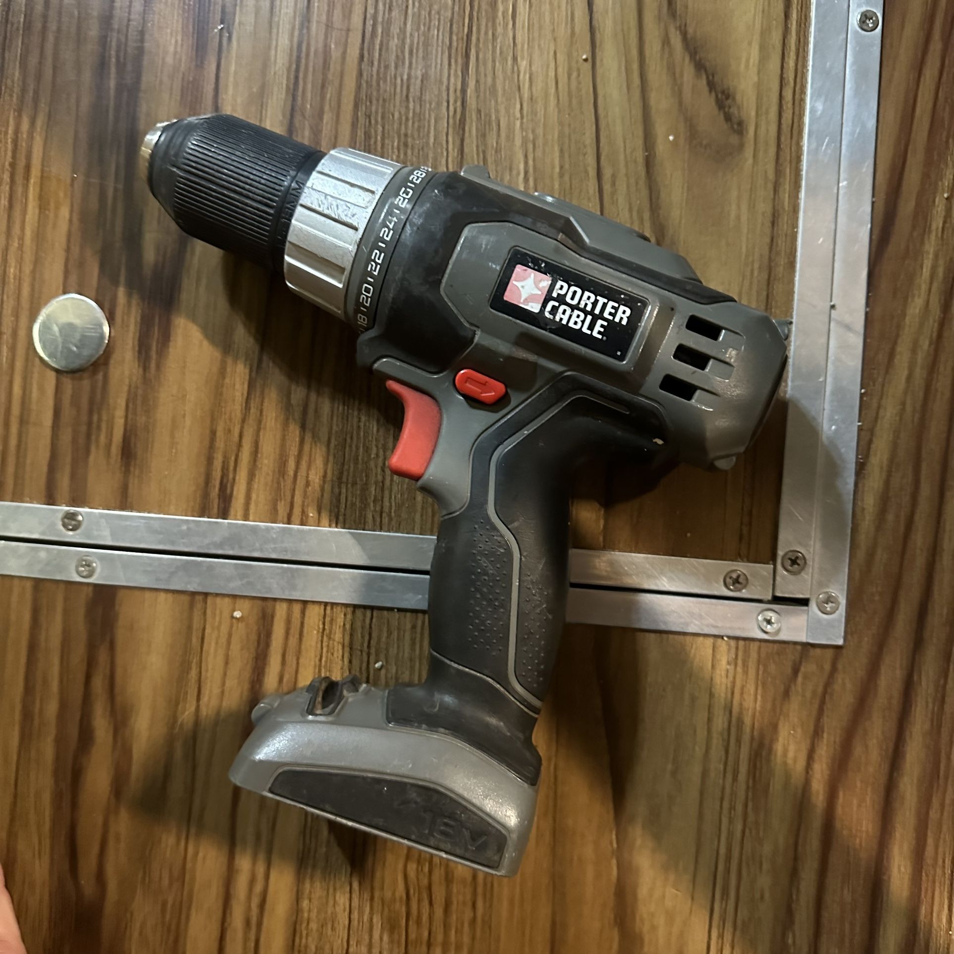 MUST SELL TOOL ONLY functional tested working porter cable PC1801D 18V cordless drill 1/16” - 1/2” 1.5mm - 13mm no battery no charger bare driver