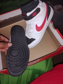 Nike High-Top Sneakers White Red Black