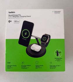 Belkin Qi2 3-in-1 Wireless Charging Stand - Black