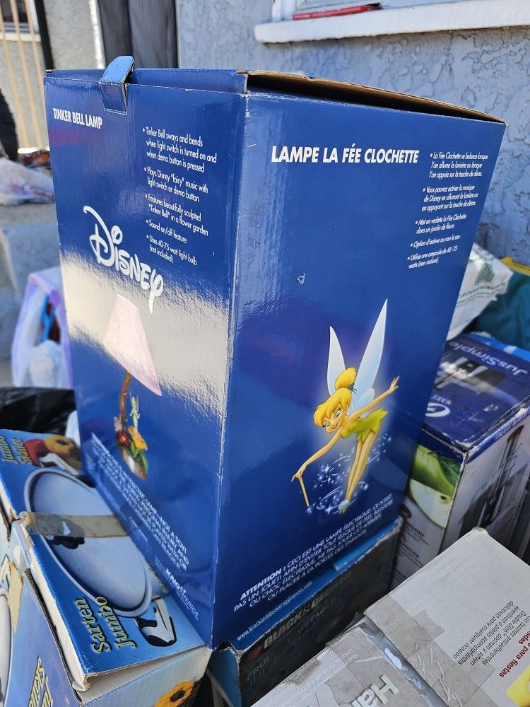 Brand NEW Original Tinker Bell Lamp By Disney Collectibles In BOX 