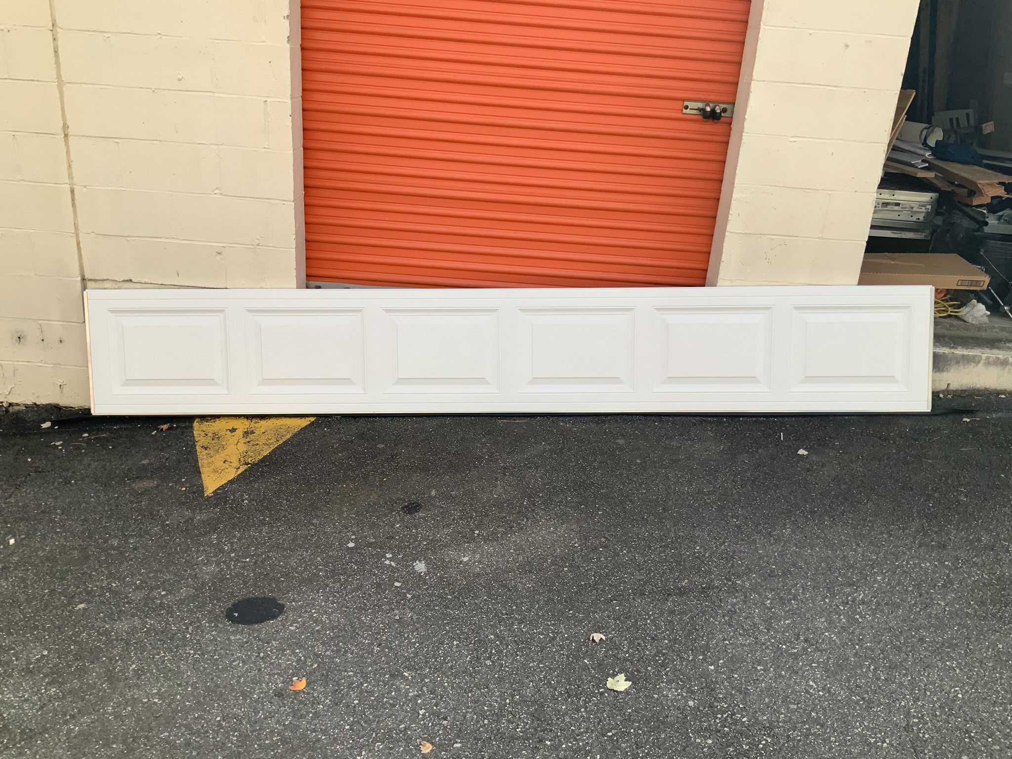 Brand new garage door bottom panel – 12 feet wide x 21 inches high.
