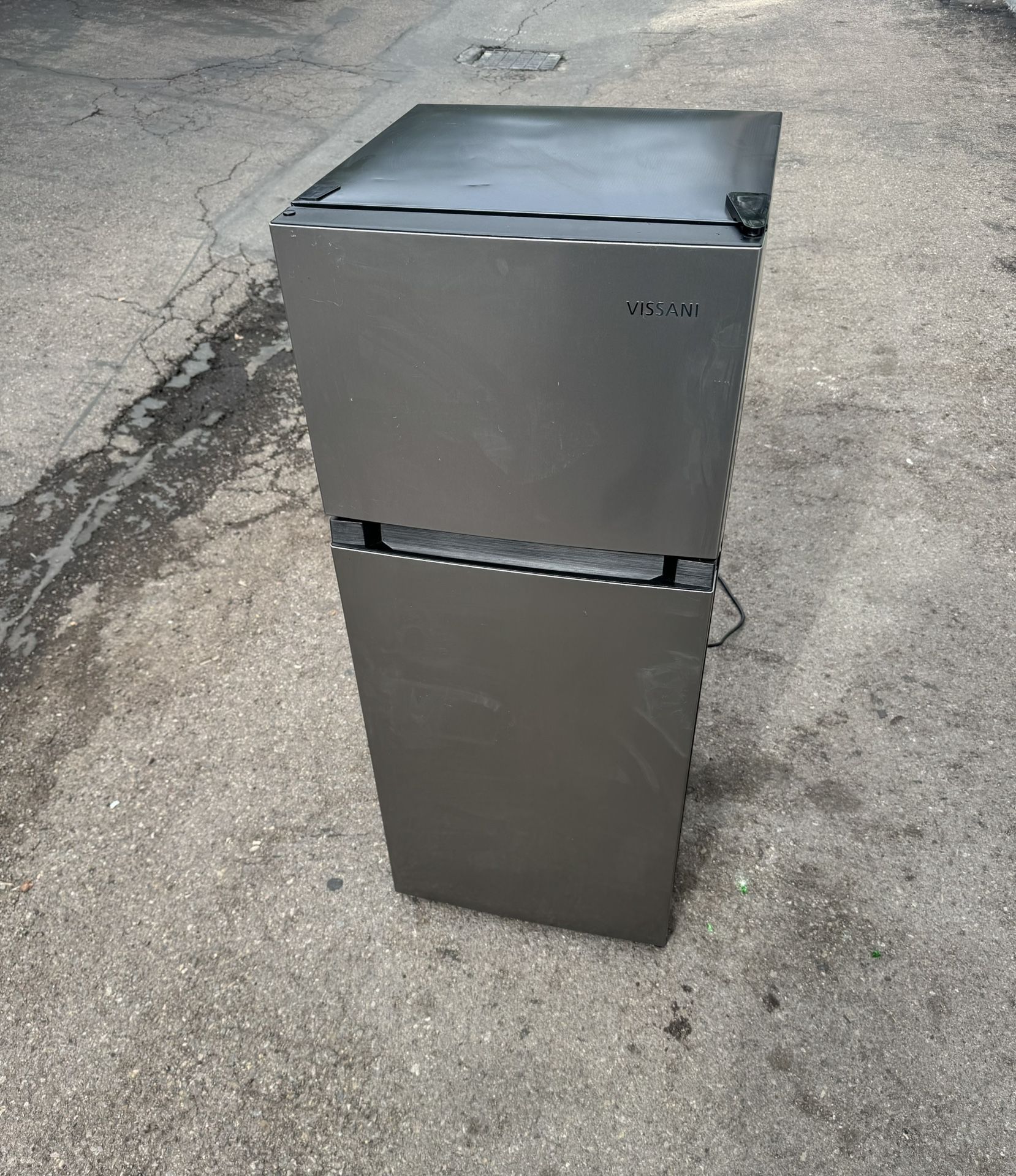 Tall Stainless Steel Mini Fridge Refrigerator Freezer Free Local Delivery/30 Day Warranty