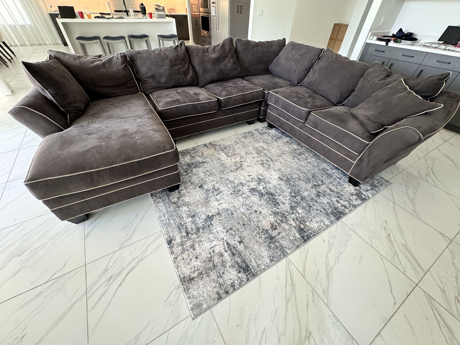 Three Piece Section With Chaise And Loveseat