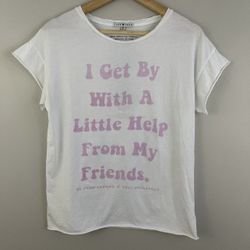 JUNK FOOD John Lennon I Get By With A Little Help From My Friends Graphic Tee