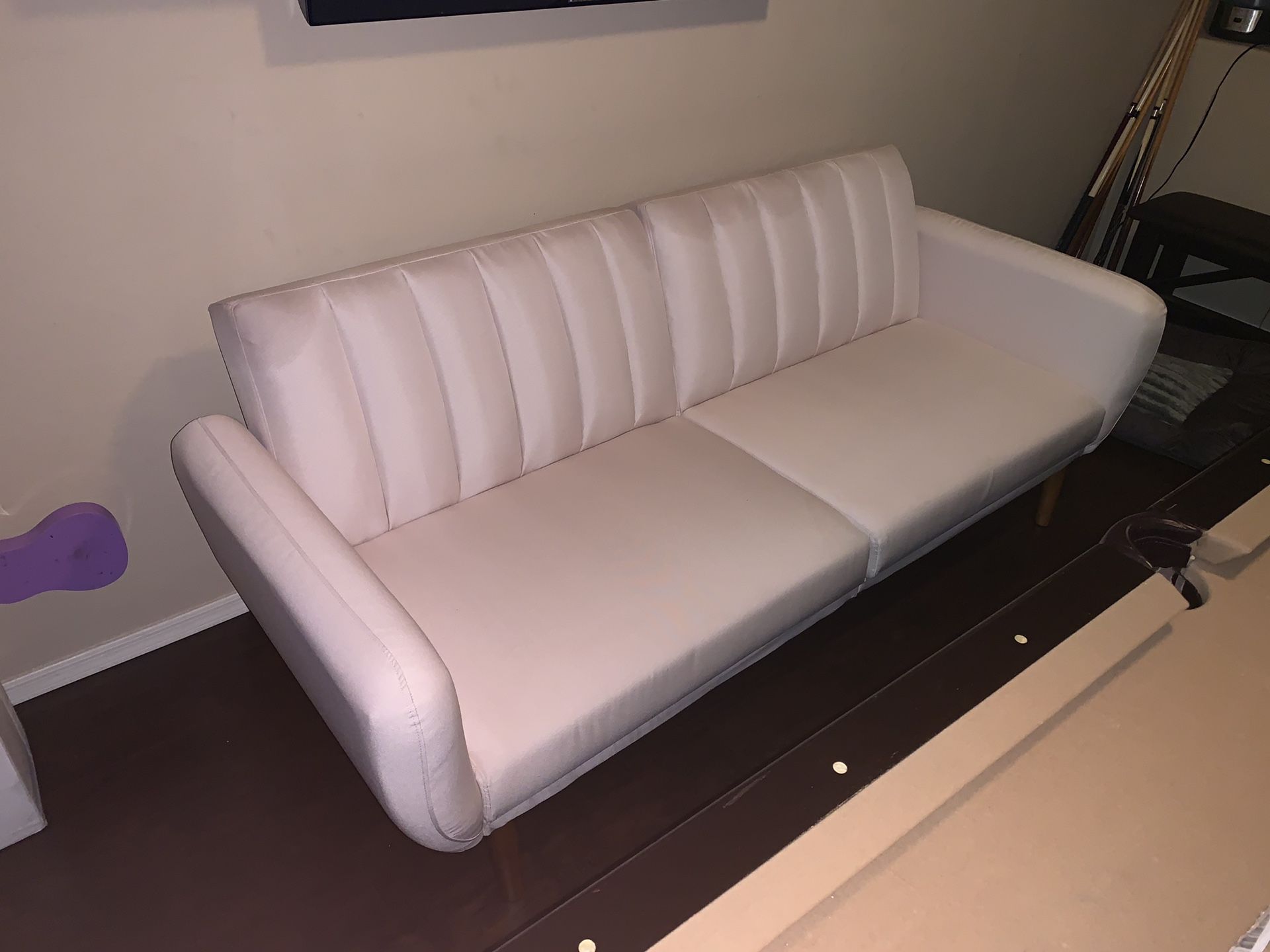 Novogratz Brittany Sofa Futon, Light Pink