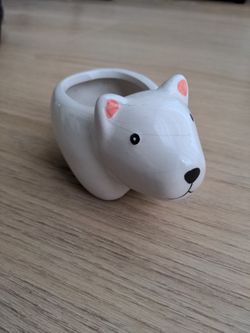 Small Polar Bear Plant Pot