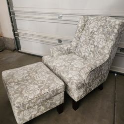 Wing Chair And Ottoman 