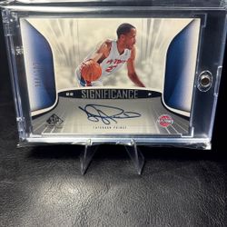 Tayshaun Prince Autographed Card 