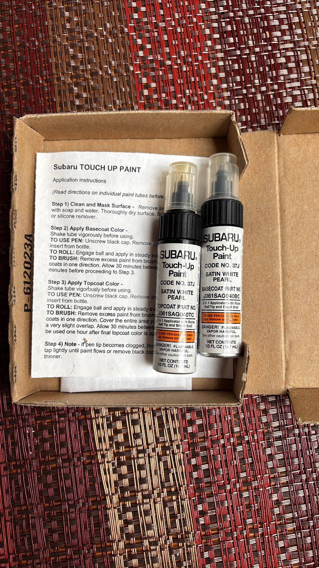 Subaru Touch Up Paint Satin White 
