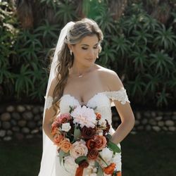 Terracotta Bride & Bridesmaids Bouquet 