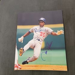 Vtg 1993 Los Angeles Dodgers Jose Offerman Autographed Signed Photo