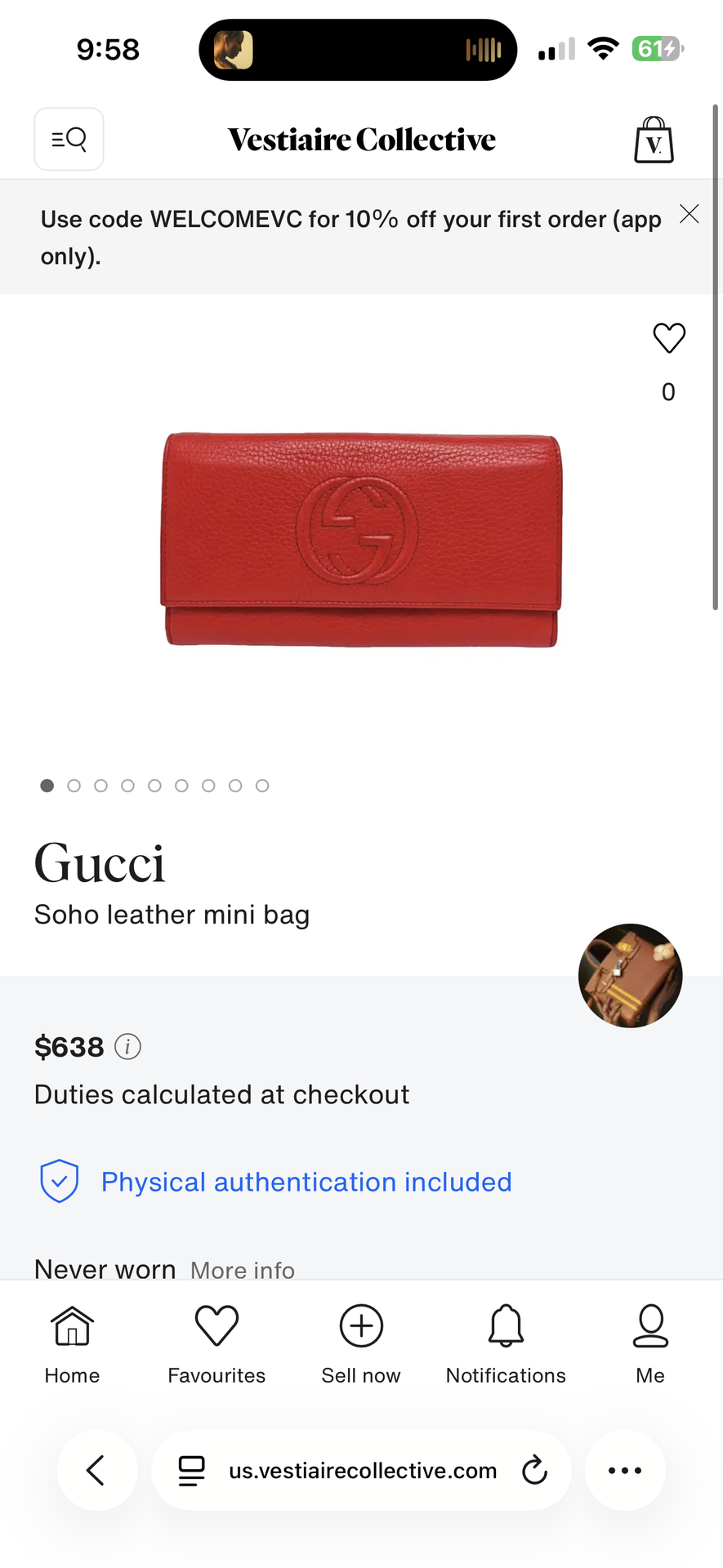 Red gucci Wallet
