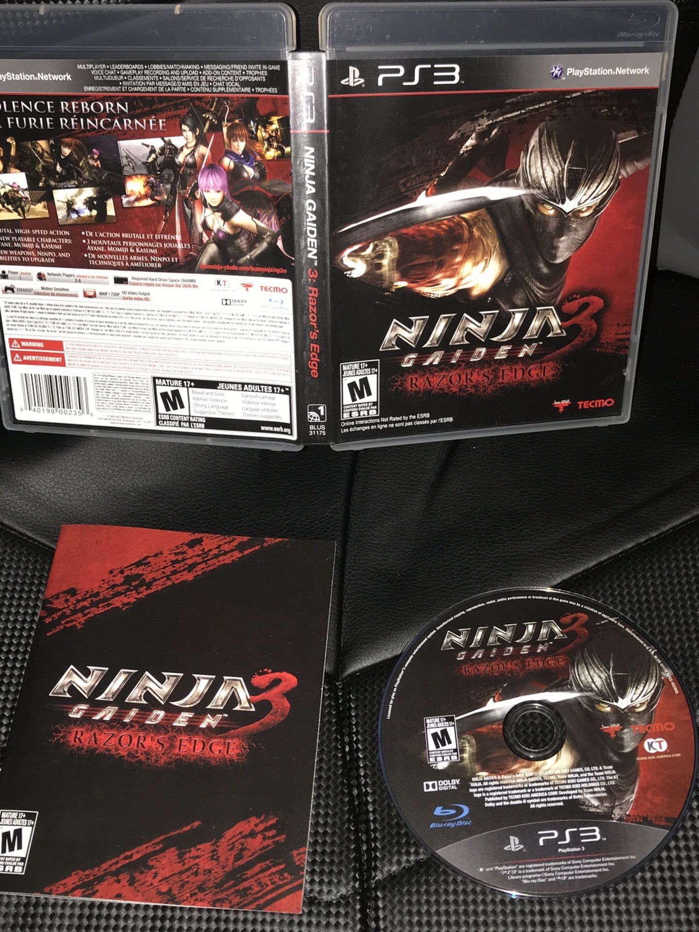 Ninja Gaiden 3: Razor's Edge (Sony PlayStation 3, 2013) CIB