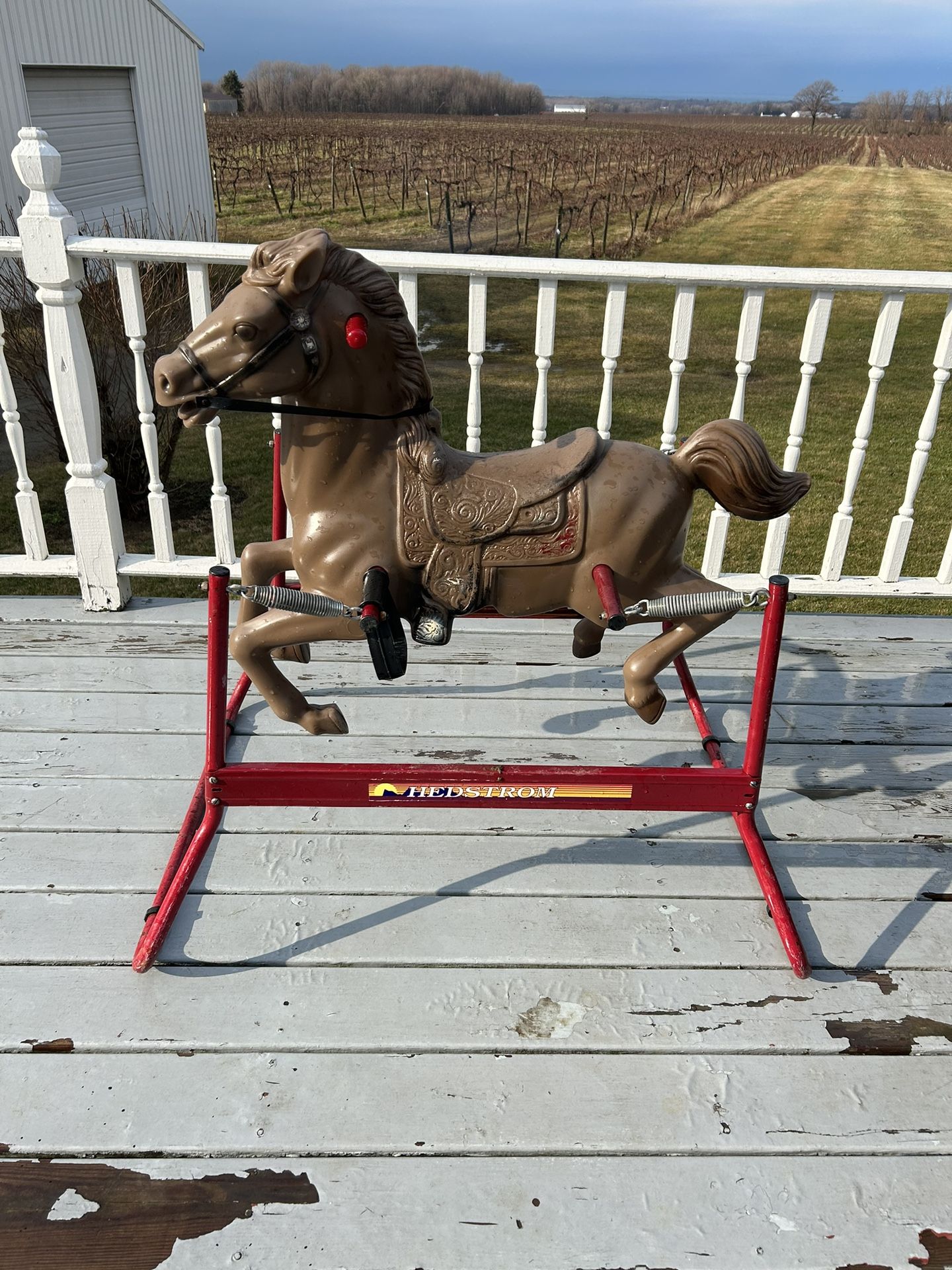 Hedstrom Vtg Childs Ride Bouncy Horse Rocking Spring 1960's Toy