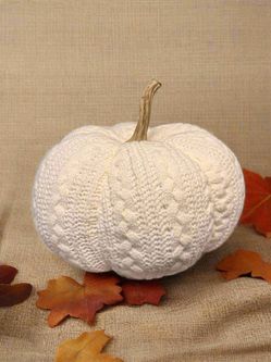 Cozy Knit Pumpkin Decor (Medium)