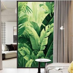 Tropical Window Privacy Cling Film 