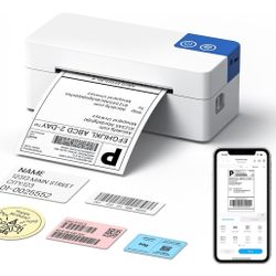 🔥 Wireless Bluetooth Shipping Label Printer – 4x6 Thermal Printer (No Ink Needed!)  📦 Make shipping fast & easy – perfect for small business owners!