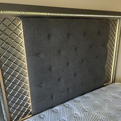 Gray Queen Sized Bed frame 