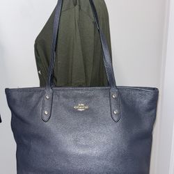 Coach City Zip Tote Navy