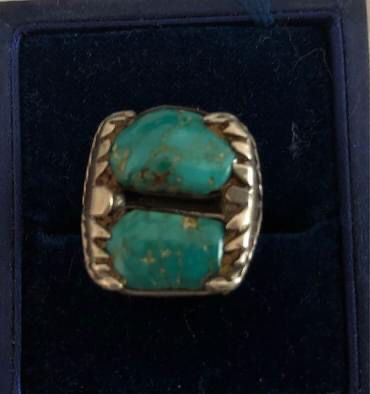 Vintage Double Turquoise Ring