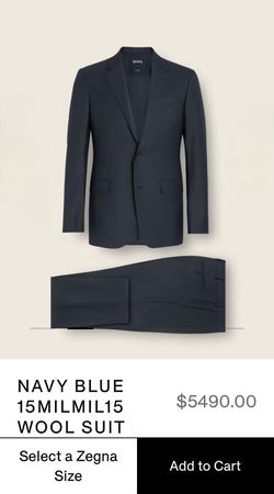 men's suit ZEGNA