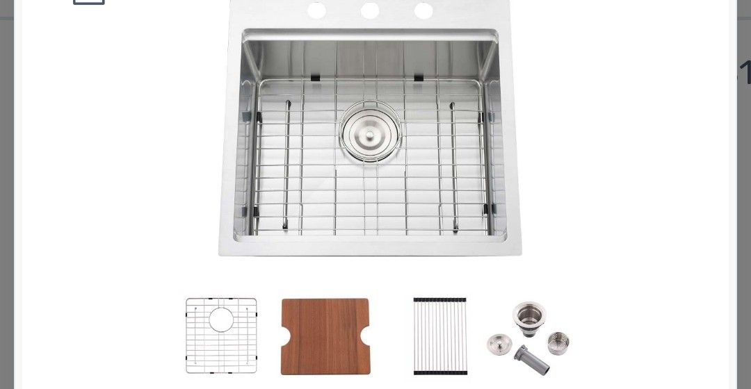 Wesliv Bar Or Kitchen Island Stainless Steel Work Station/Sink