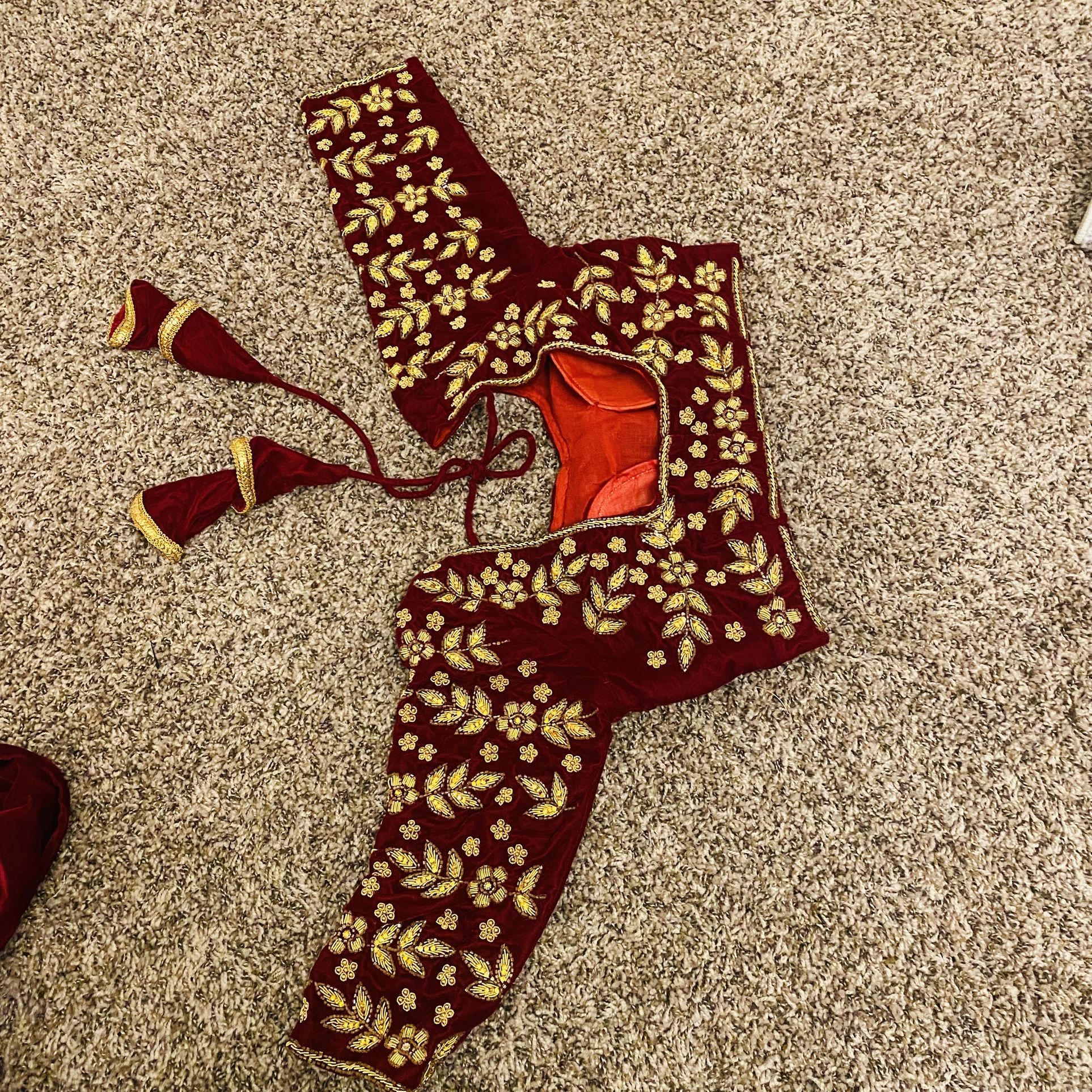 Valvet Saree In Burgundy/ Maroon Color 