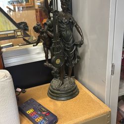 Vintage Crosa Statue Clock 