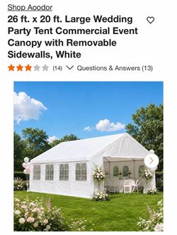 NEW IN BOX WEDDING TENT