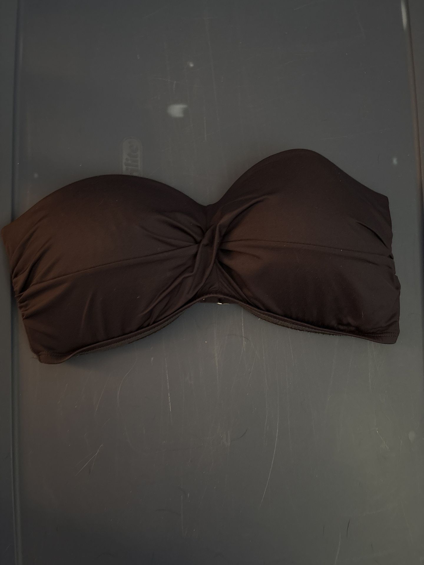 Kona Sol Navy Strapless Bandeau Bikini Top – Size D/DD (Molded Cups)