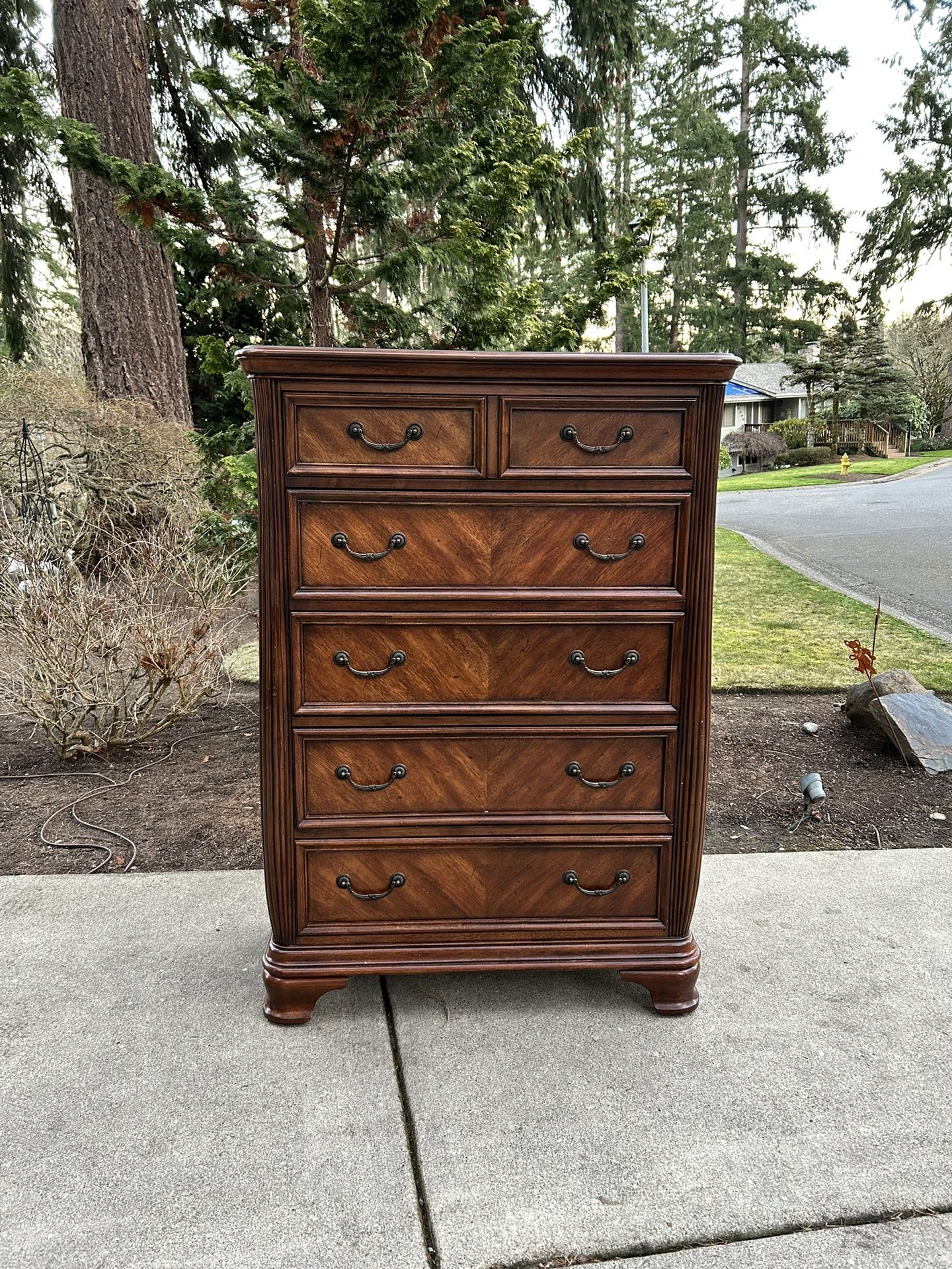 Wood Tallboy Dresser