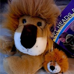 New With Tags Pet Heads Pack Childs Animal Lion Backpack 