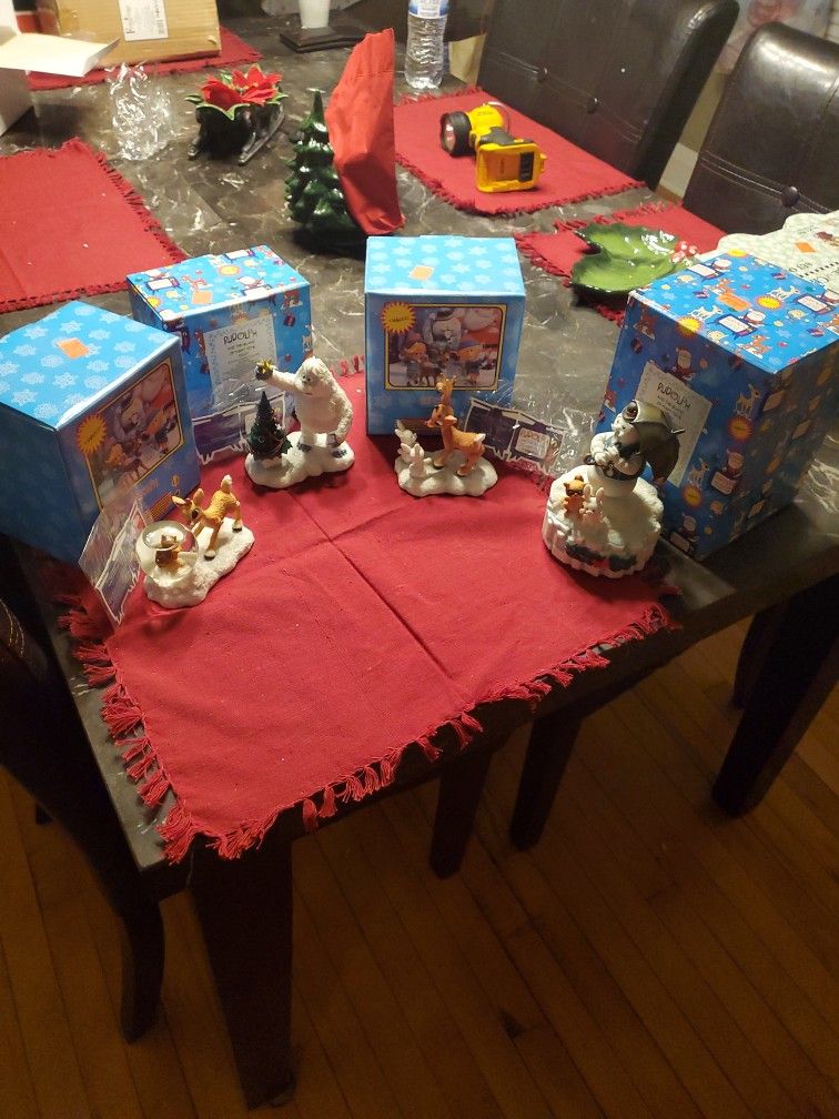 Rudolph And The Island Of Misfit Toys Glass Figures