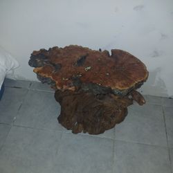 1970"s Vintages Handmade  Burl    Small Table