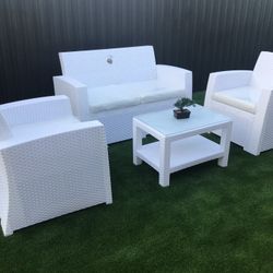 OFERTA ESPECIAL! 🌟SET PLÁSTICO -Blanco  5PIEZAS  PARA EXTERIOR NEW