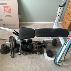 Bench and Weight Set
