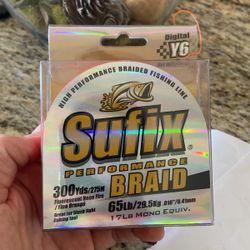 Sufix Braid Fishing Line - 300 Yards - 65lb Test