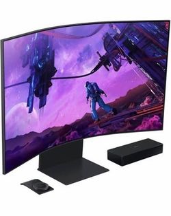 Video games Samsung Odyssey Ark S55BG970NN  curved gaming  LED monitor - Smart - curved - 55" remote included