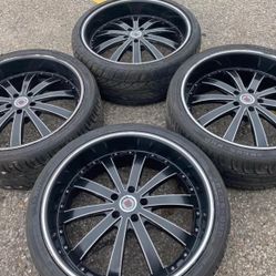 22” Dodge Challenger Charger Chrysler 300 Wheels Rims Tires Ford Lincoln Magnum