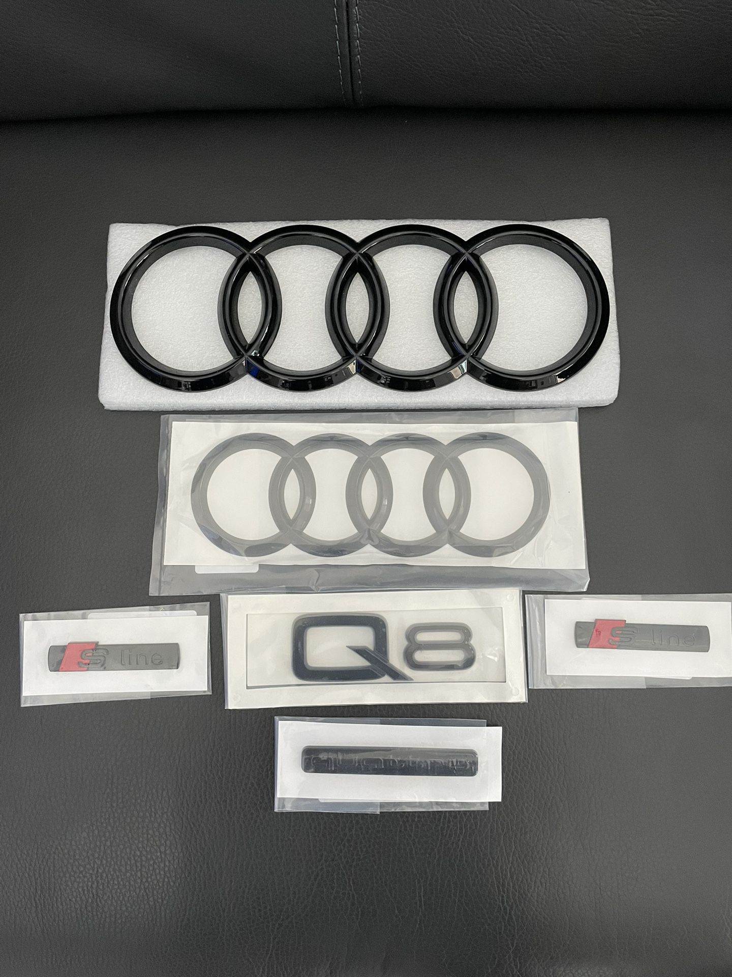 Audi Q8 Gloss Black Emblem Set (new)