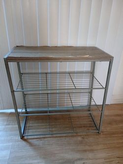 Shoes rack,3-Tier Metal Wire Storage Shelf Unit cash only