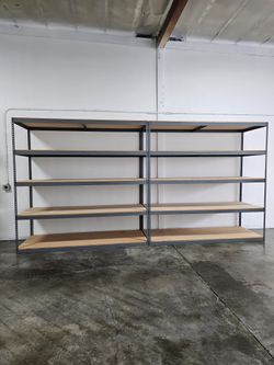 Industrial 5 Tier Shelving 96 in W x 36 in D Heavy Duty Storage Rack And Beams Shelves Similar to Uline Delivery Available