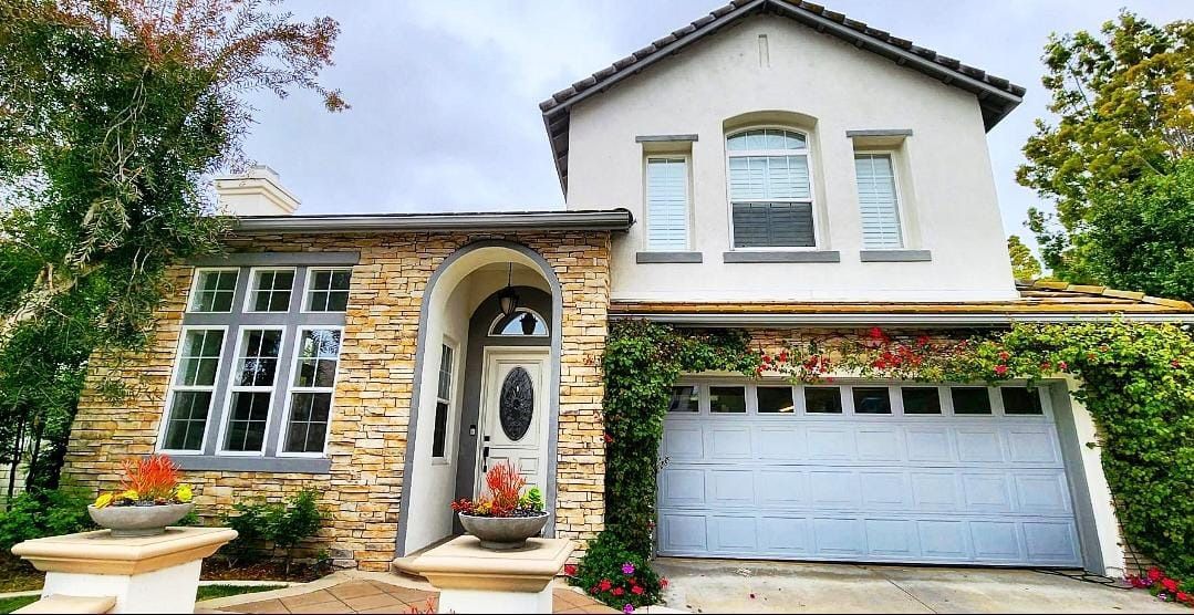 Sectional roll-up Two car garage door