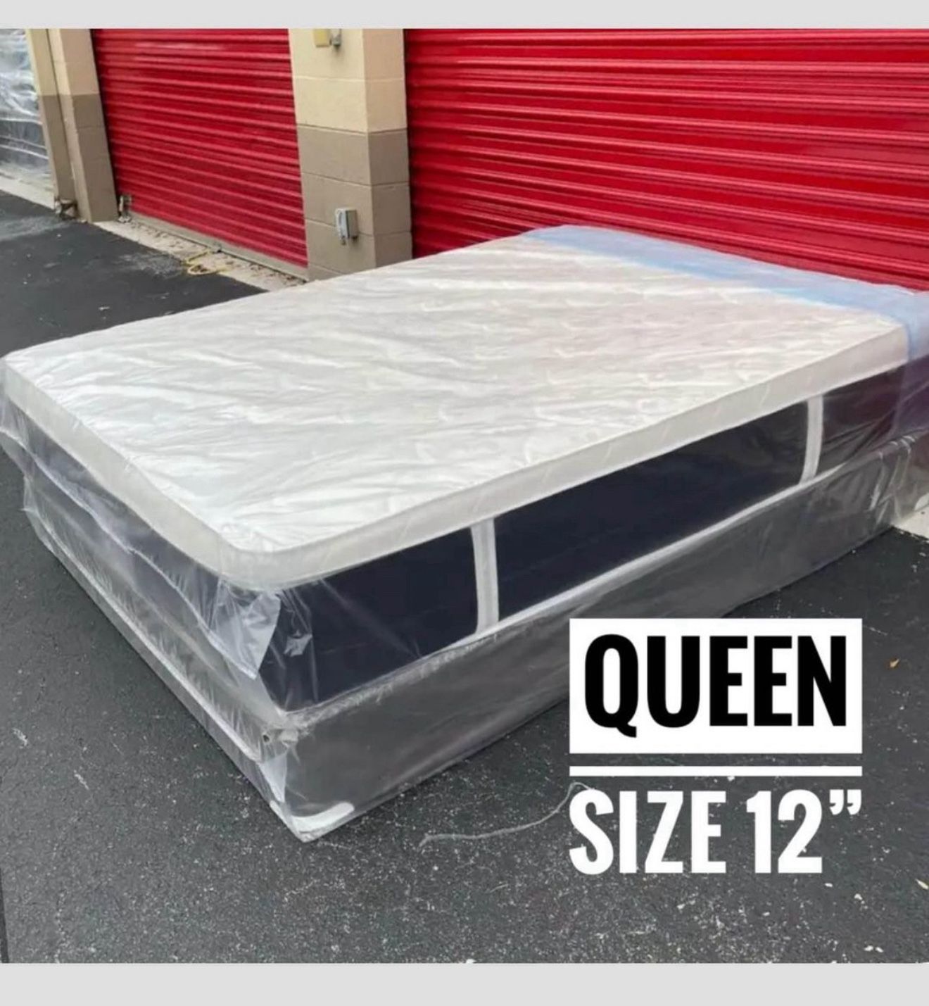 NEW Mattress Queen Size Plush Pillowtop With Box Spring // Offer 🚚