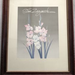 Steve Zazenski Framed Floral Artwork 