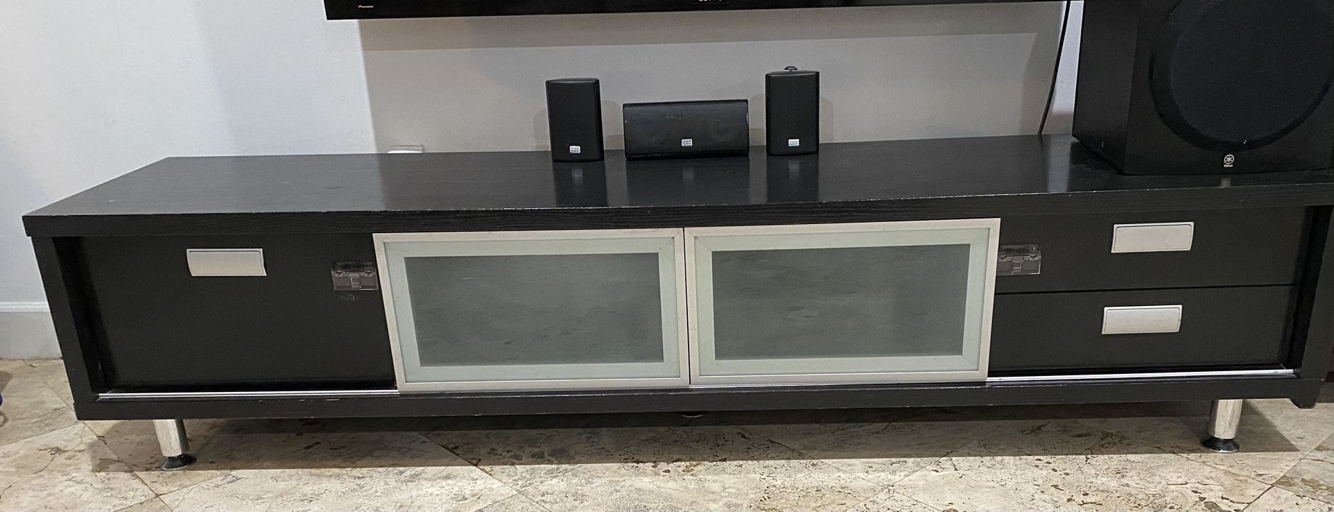Home Theater Set. Marantz Receiver. Module Stand. Speakers . Subwoofers