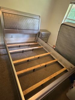 Queen size bed frame and nightstand